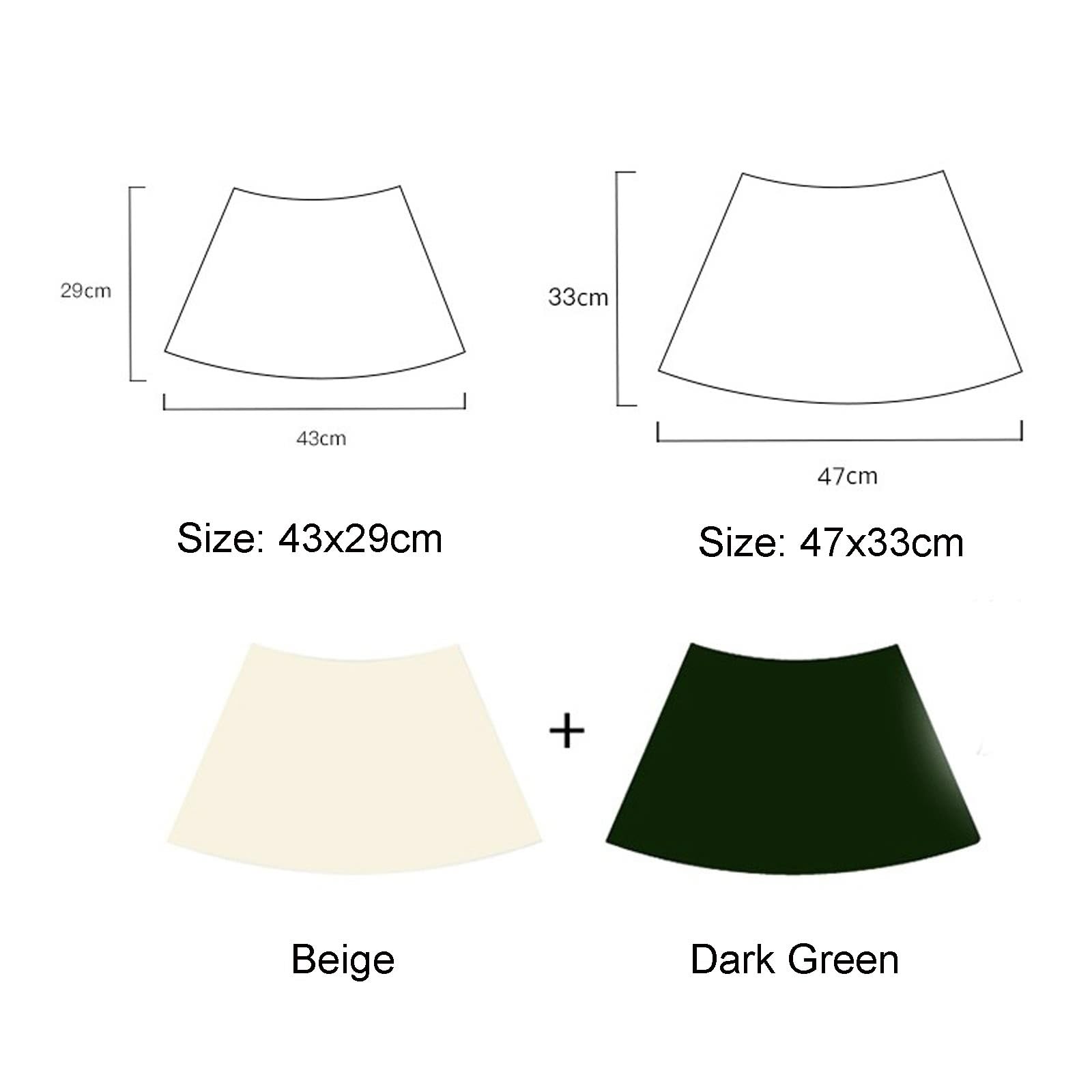 Placemat - Juego de 6 manteles individuales (47 x 33 cm), color verde oscuro y beige