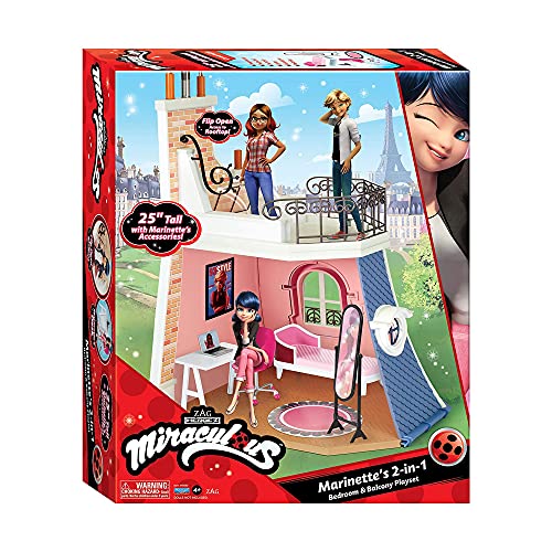 Miraculous P50660 2in1 Balcony Bedroom Playset, Multi Color