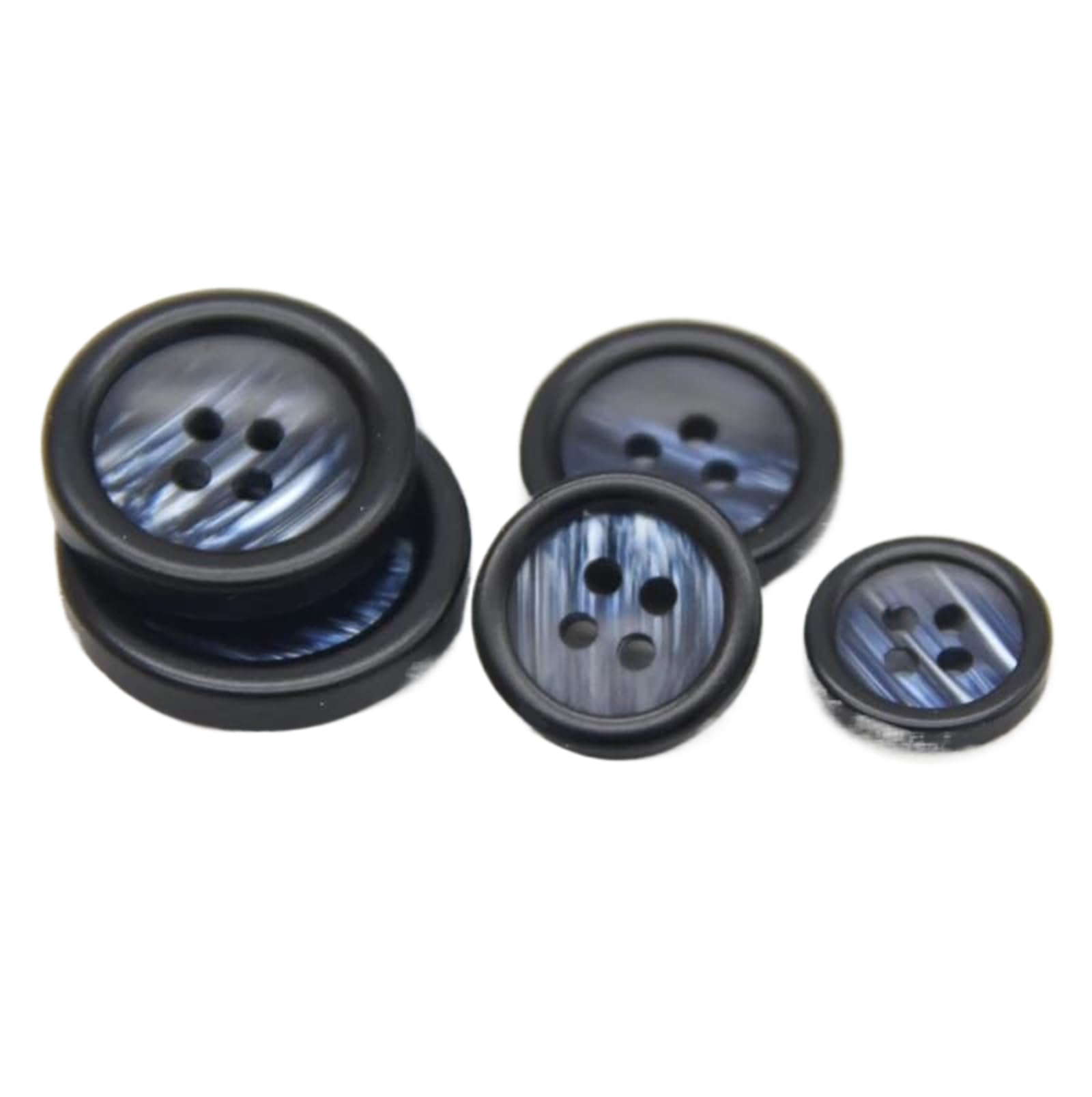 Guziki, guziki metalowe, Guziki 4 otwory Czarne kolorowe żywiczne męskie płaszcze Ozdobne guziki(Blu,15mm 30pcs)