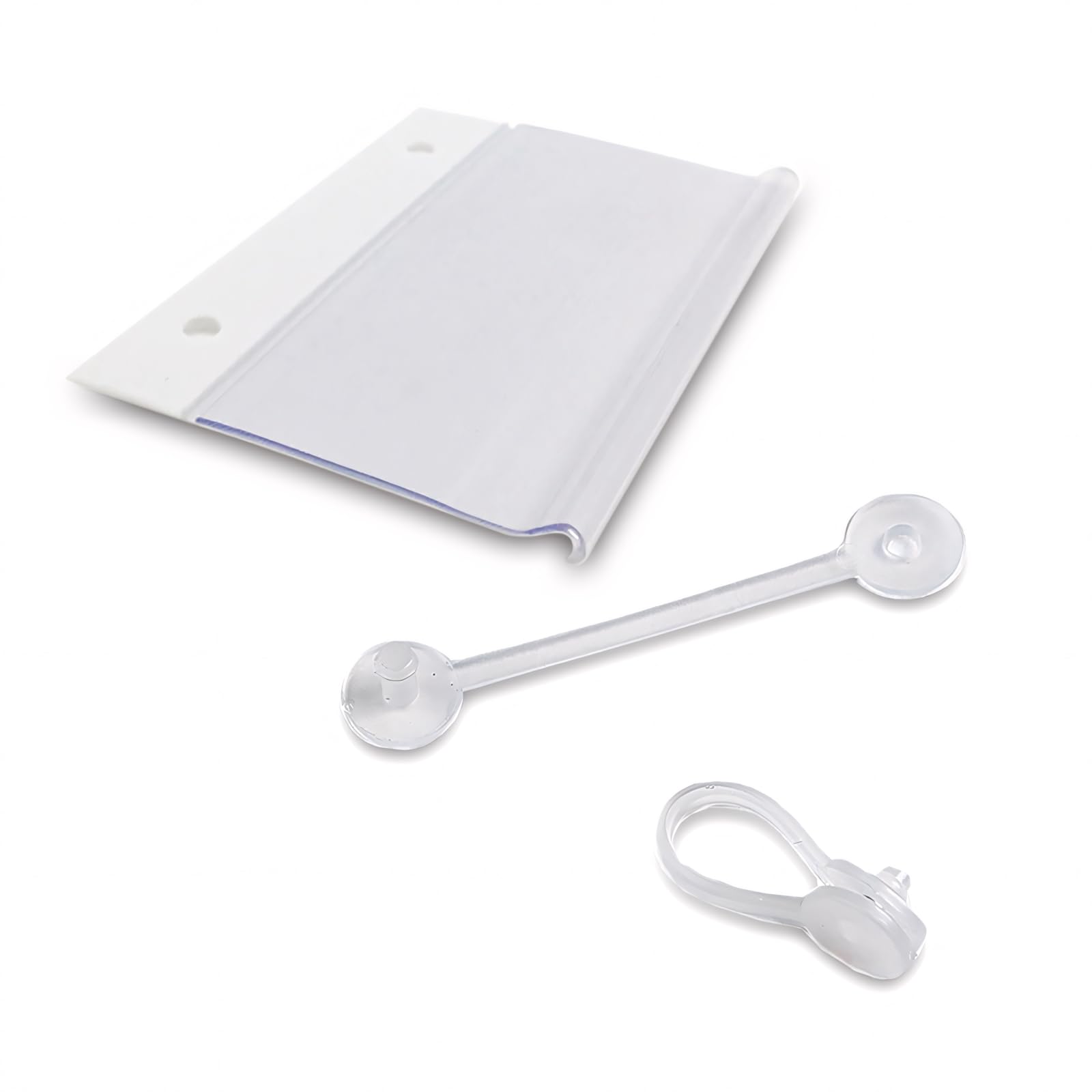Lot de 100 Porte-étiquettes double boucle de suspension en plastique