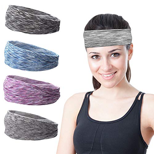Bandeau de sport, bandeau, bandeau anti-transpiration, bandeau d'entraînement, bandeau élastique extensible pour femmes, bandeau pour les sports, cyclisme, yoga, nettoyage du visage, entraînement
