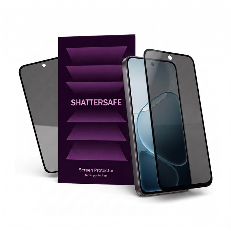 Image of Anti-Spy Privacy Tempered Glass Compatible For Oppo F31 Pro 5G [Pack of 1]. 9H Hardness, Anti-Scratch, Edge-to-Edge Protection With Easy Installation Kit & Case Friendly Fit.