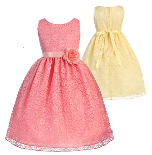 AkiDress Lovely Floral Lace Flower Girl Dress for Little Girl2