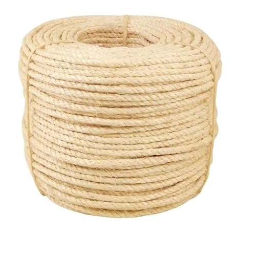 Corda Sisal 8mm 50 Metros Rasada Arranhador Gato Artesanatos