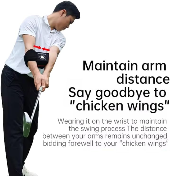 Golf Swing Square Arm Action Trainer for Correcting Chicken Wings & Perfecting Wrist Release Professional Golf Swing Practice Aid