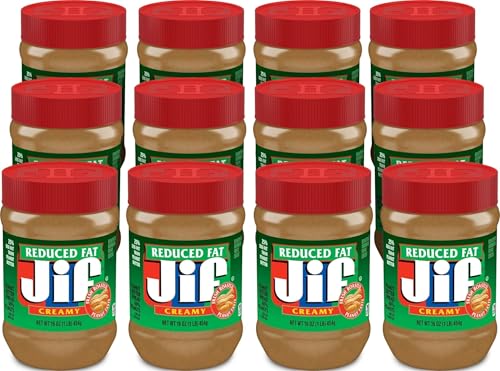 Jif Reduced Fat Creamy Peanut Butter, 16 oz Jar