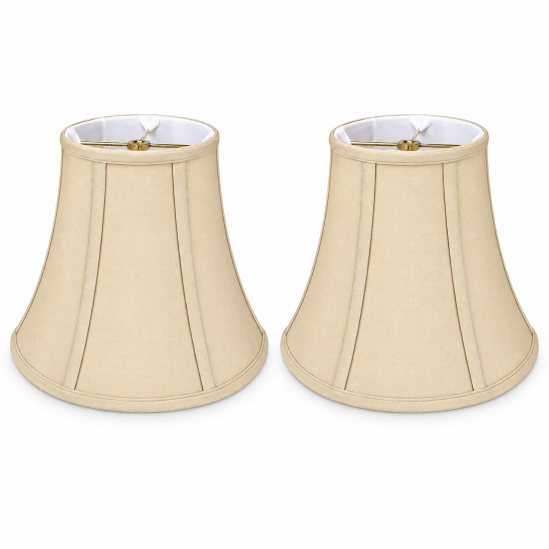 Royal Designs, Inc. BSO-704-16BG-2 True Bell Basic Lamp Shade, 8 x 16 x 12.6, Beige, 2-Pack