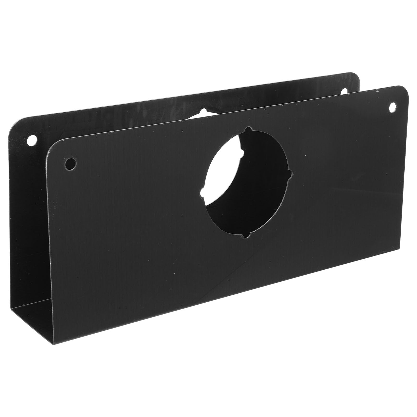 NUOBESTY Plaque de Renfort Serrure Porte Acier Inoxydable Noir 23x10 Cm pour Porte Épaisseur 42-46 Mm avec Pêne Dormant 60 Mm Protection Loquet Réparation Sécurisée Plaques de Sécurité