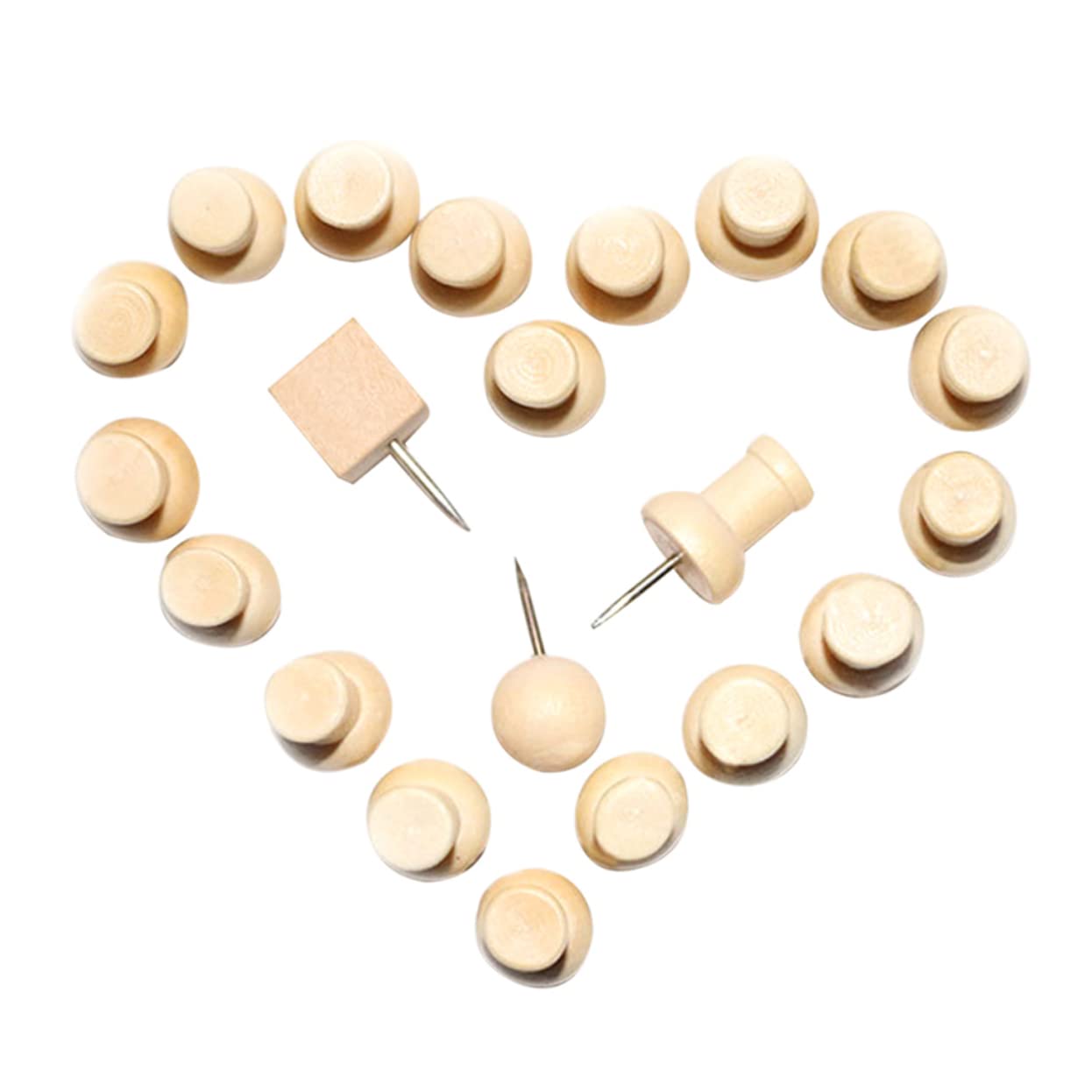 Tofficu 80 Pieces Pearlized Pin Cork Nails Map Push Pin Wooden Map Decorative Thumb Tacks Corkboard for Office Wood Push Pins DIY Thumbtacks I-shape Wood Pushpins Map Pin Cork Board Wooden