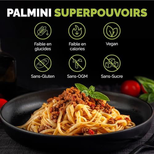 Image of Palmini Linguine Hearts of Palm Pasta | Low Carb (4g Net Carbs), Low Calorie (20 Cal), Keto, Gluten Free, Vegan, Non-GMO | Healthy Plant-Based Noodles | As Seen on Shark Tank | 12oz Pack of 3