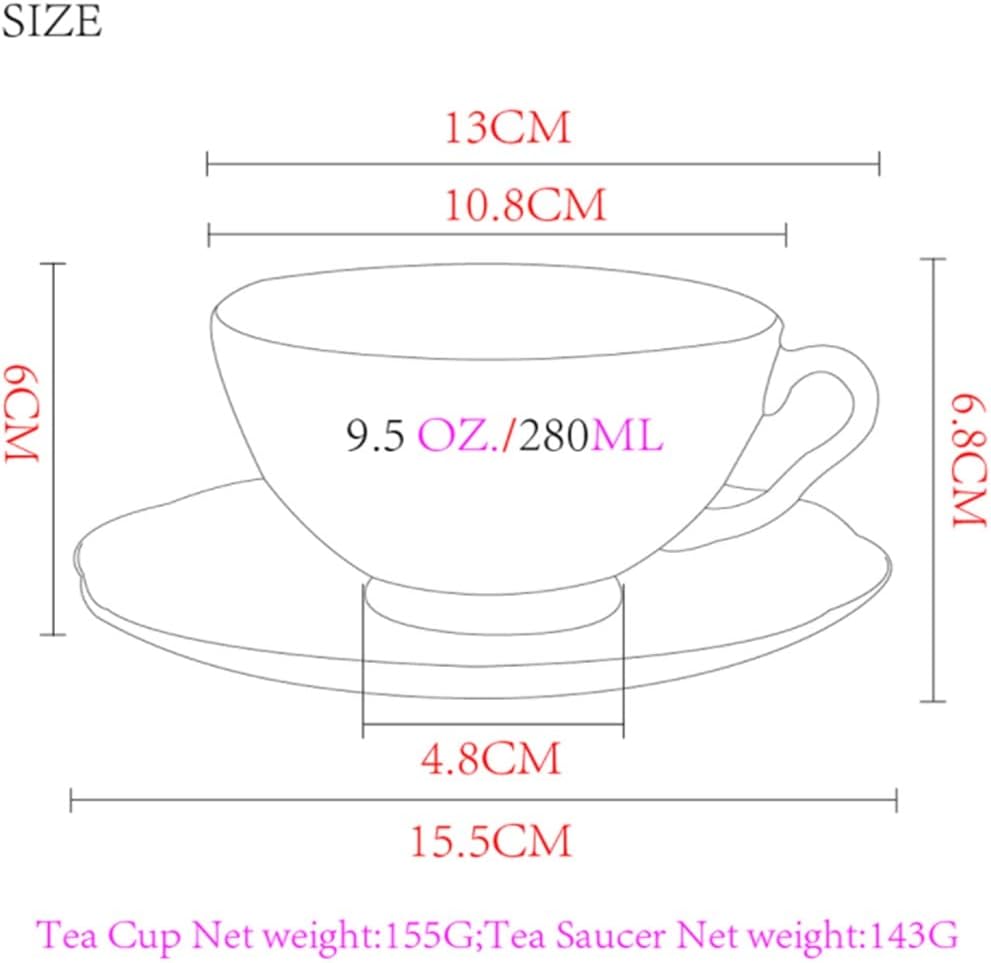 Bone China Tea Coffee Tea Cup Espresso Cup Kitchenware Tableware Tea Set