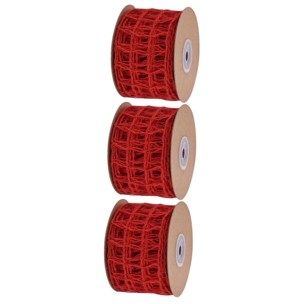 Tofficu 3pezzi Nastro Juta Con Filo Per Decorazioni Natalizie e Fai Te Per Confezioni Bouquet e Artigianato Strati Personalizzabile