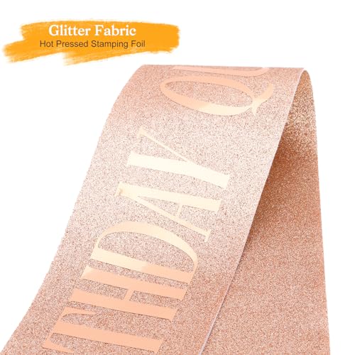 CIEHER Birthday Queen Sash Birthday Sash for Women Girls4
