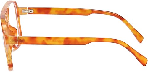 Miniatura 3 de JOVAKIT Gafas de aviador con luz azul para mujeres y hombres, moda retro de los años 70, marco de aviador, gafas de ojo para computadora, antifatiga