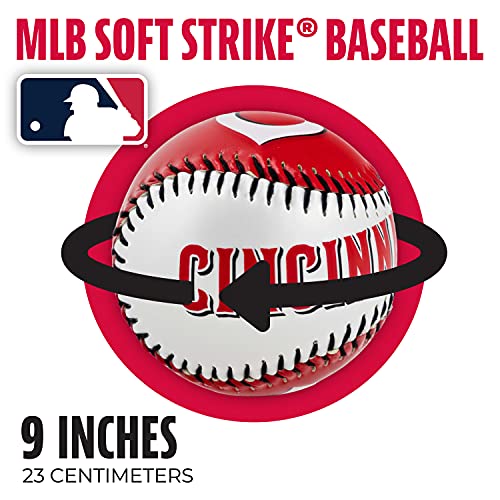 Image of Franklin Sports MLB Cincinnati Reds Team Baseball - MLB Team Logo Soft Baseballs - Toy Baseball for Kids - Great Decoration for Desks and Office (Pack of 12)
