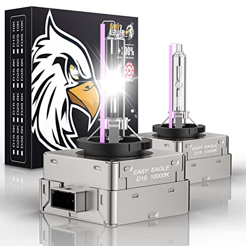 Ampoules Xénon D1S 10000K, EASY EAGLE HID Phare de Voiture Remplacer Kit 35W, 2 Lampes