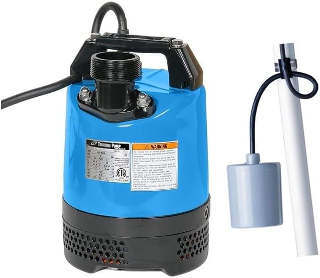 Tsurumi Pump LB-480 2" 2/3HP Submersible Dewatering Pump, Blue + SJE Rhombus PumpMaster 1002732 20FT (Normally Open/Pump Down)