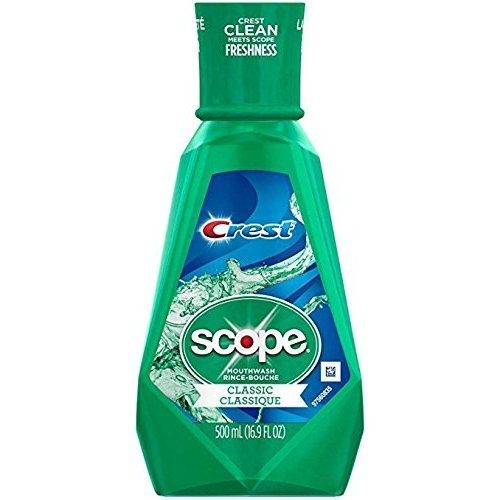 Crest Scope Classic Mouthwash, Original, 16.9 fl oz (2 Pack) (Bundle)