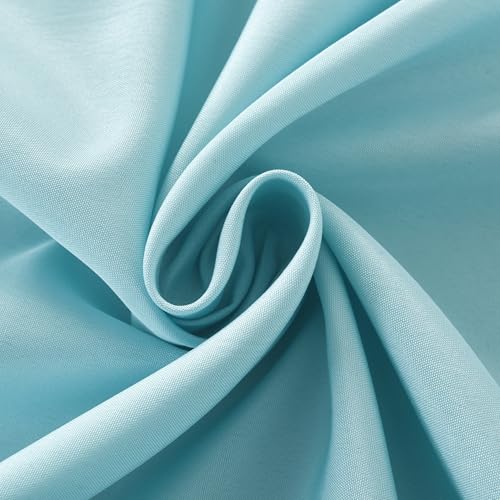 Image of 2-Pack 60x102 inch Dusty Blue Table Cloths, Solid Stain and Wrinkle Resistant Oblong Tablecloth, Premium Plain Weave Polyester Fabric Rectangle Table Linen Covers for Hotel, Wedding