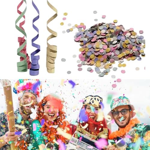 KIT Confete e Serpentina Festa Carnaval Bloco Bloquinho