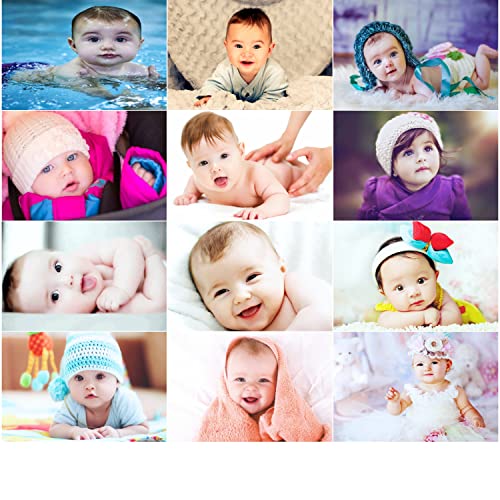 Image of Craft Qila Plastic Self Adhesive Exclusive Cute Baby Posters Combo | Smiling Baby Poster | Poster For Pregnant Women (Size : 45 Cm X 30 Cm) Pack of 12, Royal Blue