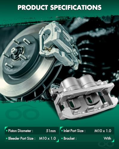 Image of SCITOO 19B2982 Front Right Driver Side Brake Caliper Fits For Infiniti For QX56 2004-2006,For Nissan For Armada 2005-2006,For Pathfinder For Armada 2004,For TITAN 2004-2007, With Bracket,1PC