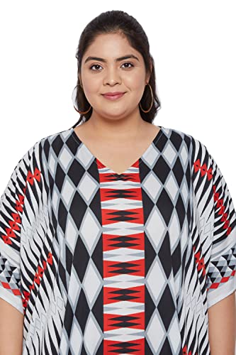 Image of Oussum Plus Size Kaftan Dresses for Women, Polyester Summer Caftan Cover Up Maxi Beach Dress, 1X-3X
