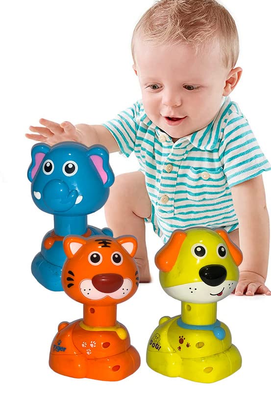 Miniature Mart Pack of 3 Pc Baby Toy Cars for 1 Year Old Boy Press and