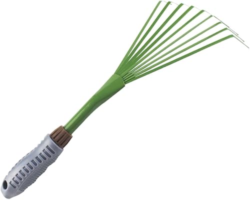 Miniatura 6 de BESPORTBLE Rastrillo de metal para jardín, herramientas de jardín, rastrillo de jardín, herramienta de resorte, rastrillo para mascotas, hoja de