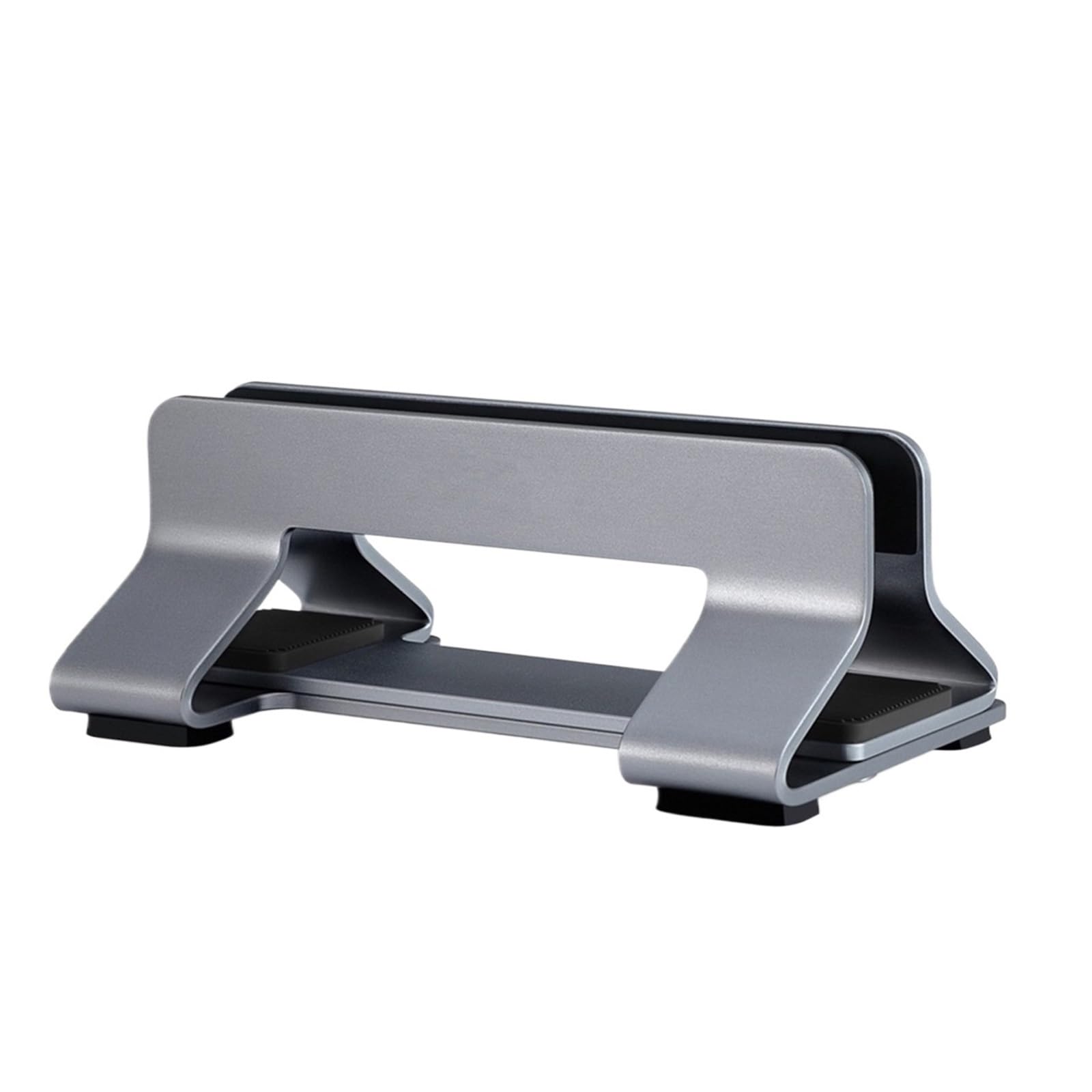 Podstawka pod laptopa Pionowy stojak na laptopa, regulowana szerokość aluminiowego uchwytu na laptopa do biurka, obsługuje większość laptopów Uchwyt na laptopa(Gris)