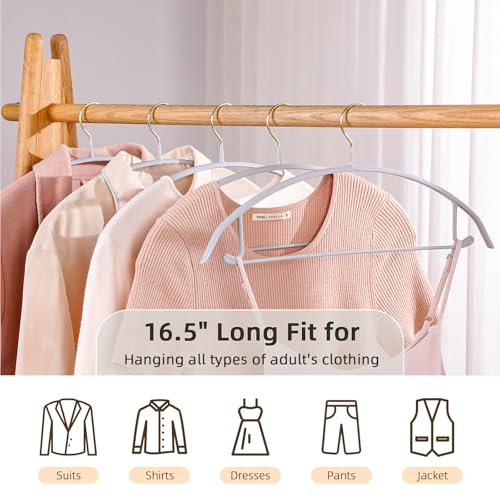 Mopall No Shoulder Bump Sweater Hangers 20 Pack Non Slip And Space Saving thumb #4