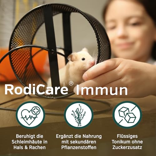 alfavet RodiCare Immun, Doppelpack, Immunstärkung für Kaninchen, Meerschweinchen und Kleinnager, Ergänzungsfuttermittel, 2 x 15ml, Dosierspritze