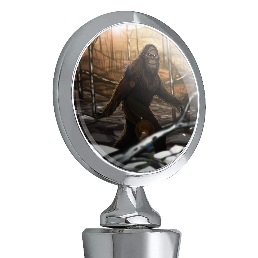Bigfoot Sasquatch Walking in the Woods Wine Bottle Stopper