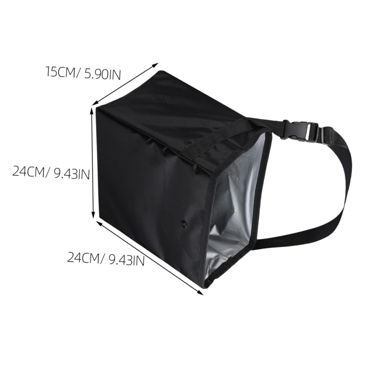 Anneome Auto Mülleimer 2 Stück-pack 8, 5 L aus Nylon und Pvc Schwarz | Tragbare Mehrzweck Boxen, für Werkzeug und Spielzeug, für Reisen, Camping und Zuhause