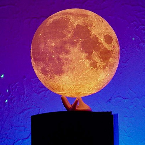 Soporte de Lámpara Luna 3D Cerámica 2 Pzas miniatura 3