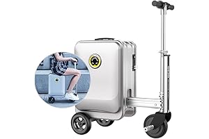 SE3S Smart Riding Electric Scooter Suitcase w/Removable Battery (Silver)