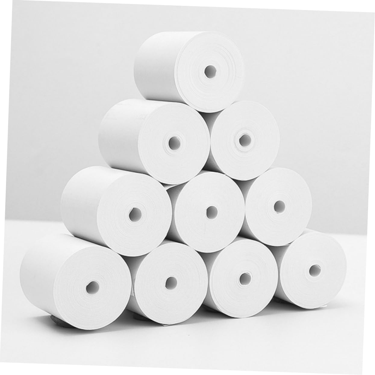 HOMSFOU 25 Rollos Papel Térmico para Registradora, Impresión Clara, Resistente, para Supermercados y Establecimientos