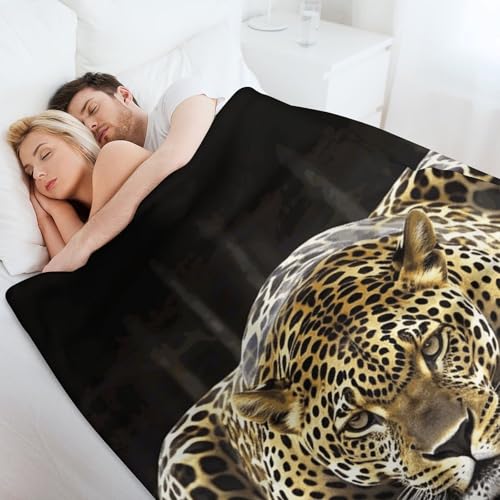 Couverture en flanelle douce léopard, plaid de lit confortable - 7