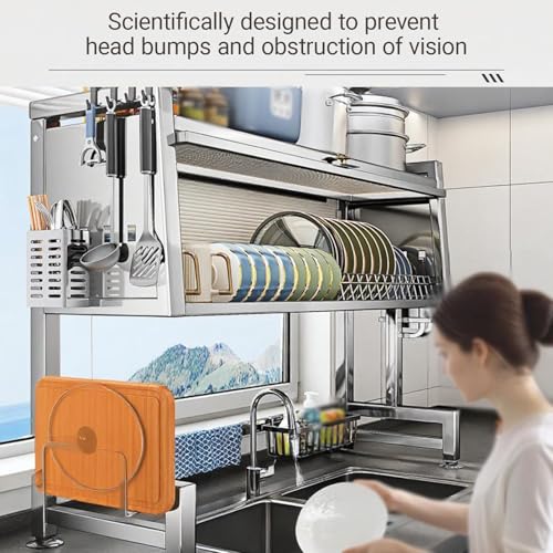 Support à vaisselle design en acier inoxydable pour bols et couverts - 5