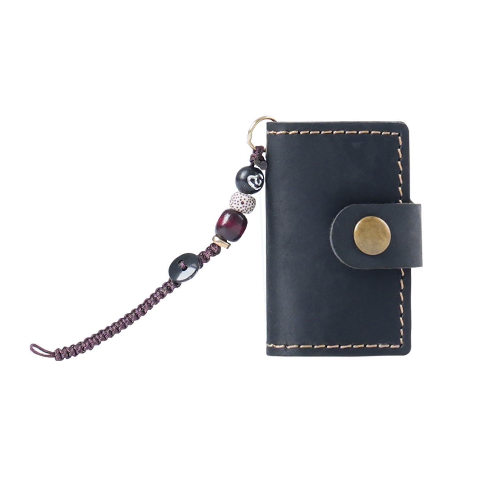 Pocket Leather Notebooks 2.4x1.57Inch Small Leather Journal Pocket Writing Pad For Women Keychain Bag Wallet Charm