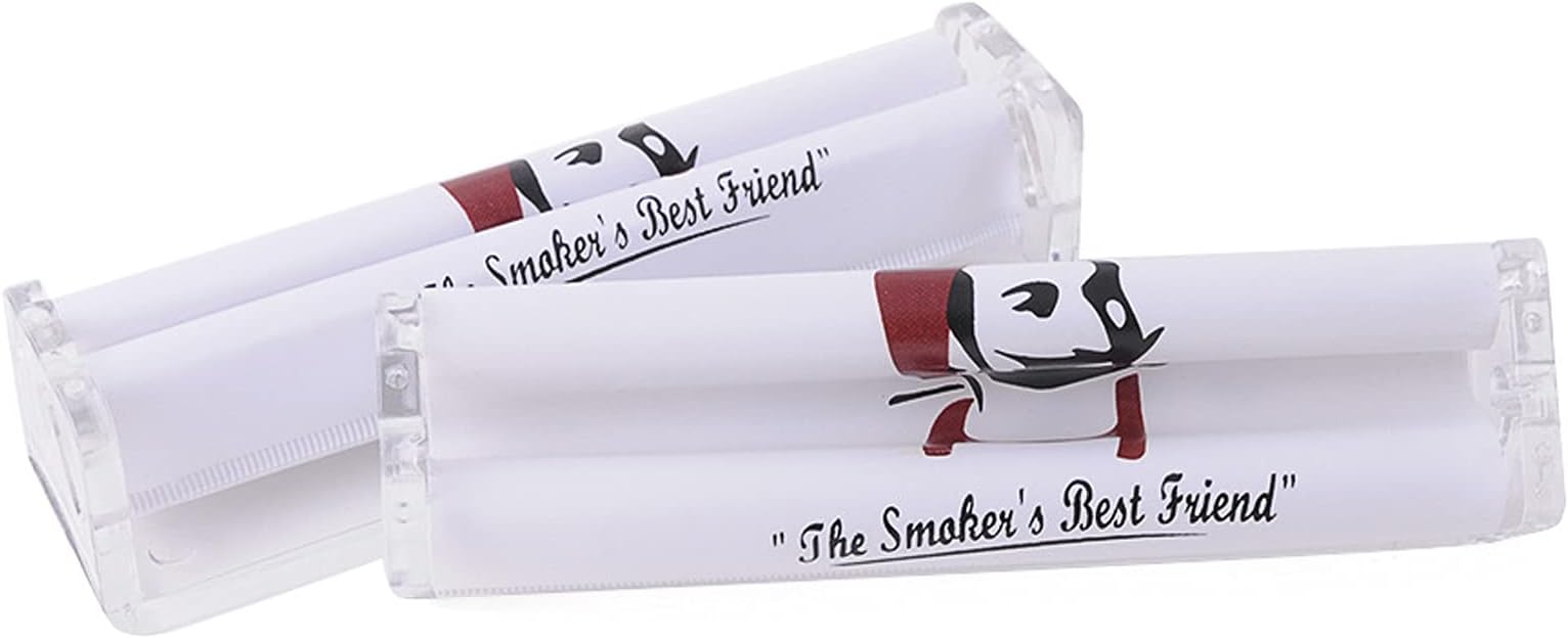 moonlik 70 mm Manual Plastic Tobacco Roller, Hand Cigarette Maker, Rolling Machine Tool (Multicolour)