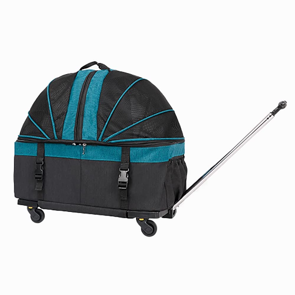3 en 1 Transportín con Ruedas para Mascotas Bolso para automóvil Caja para automóvil Plegable y Transpirable Transportín con Ruedas de Viaje para Perros pequeños y medianos Gato de