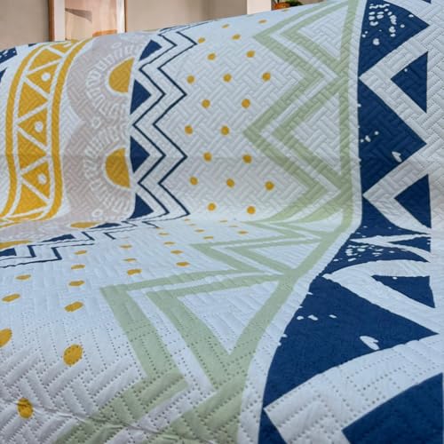 Image of Homerz Premium 2 Seater Quilted Reversible Sofa Cover Mat with Pocket Arms | Polyester Blend 350 GSM Full Coverage & Back Belt for Stability (Sylvara, 2 Seater)