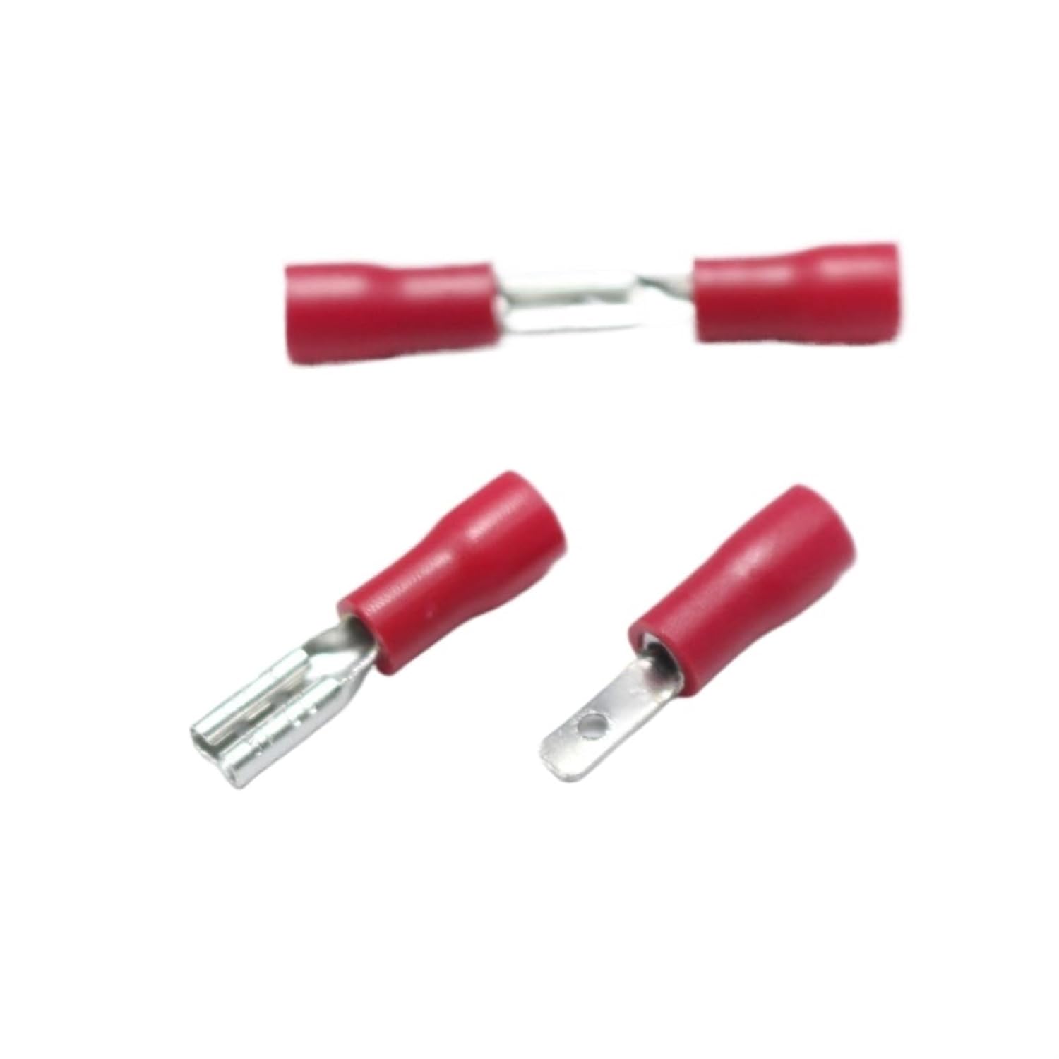 25pairs 2.8mm Spade Crimp Terminal Male Female Pre Insulated Electrical Connectors for 22AWG - 16AWG Wire /0.5-1.5mm2 Cable