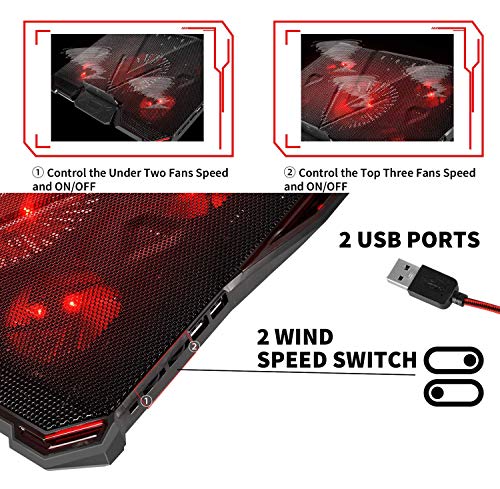 Simple-Deluxe-Ultra-Quiet-Laptop-Cooler-with-5-High-Speed-Fans-2-USB-Ports-Portable-7-Level-Adjustable-Stands-Cooling-Pad-for-12-17-Inch