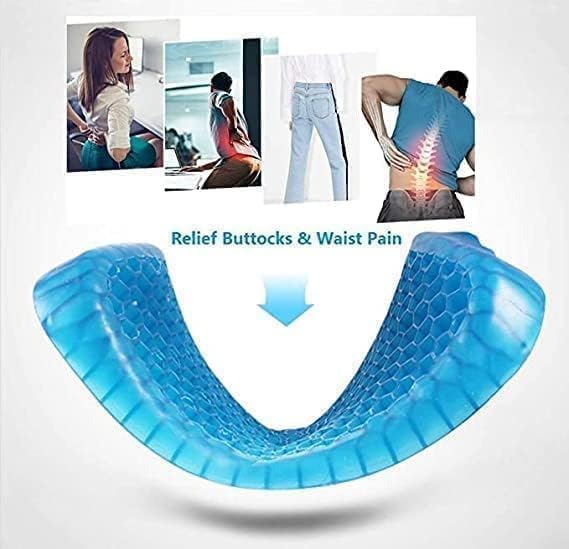Image of Egg Gels Seat Cushion for Office & Car, Home -Cooling Gel Technology with Memory Foam - Silicone Rubber Seat Pillow, Comfort & Support for Back, Pain Relief (Cooling Gel - Chair)