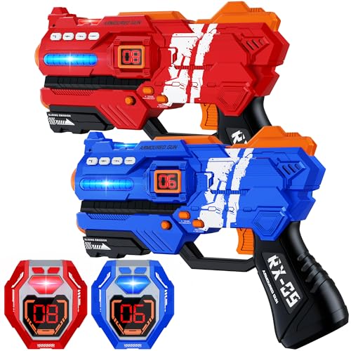 Laser Tag Guns Set of 2 Laser Tag with Digital LED Score Display Vests