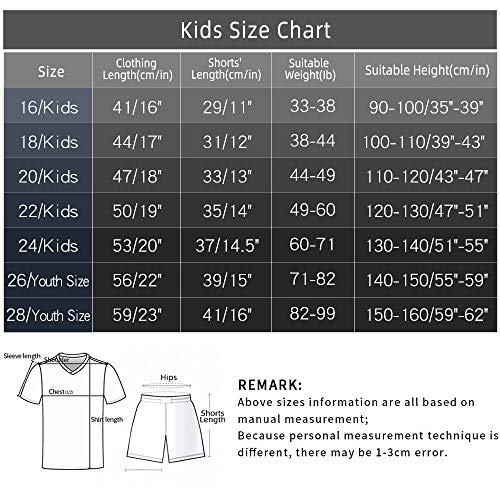 RIKPR New #10 Soccer Jersey for Boys Girls Youth Size Uniform with Doll and Sock Kids Football Shirt Gift Set (7-8year/size22)