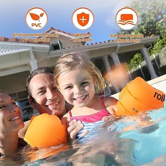 Image of Swimming Arm Bands for Kids Adults | Arm Floats | Swim Wings | Swim Float Band | Floater Sleeves Swimming Rings