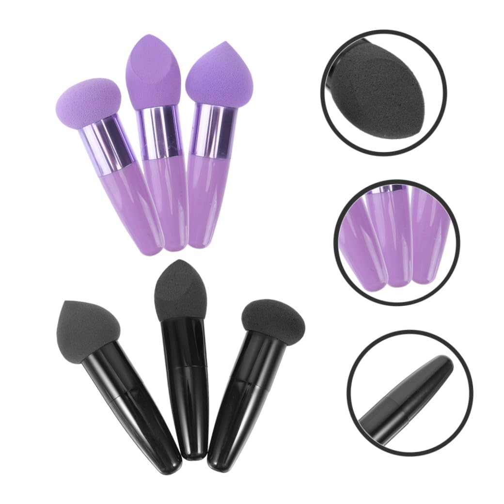 Gatuida Set 6 Pezzi Penne Spugna per Make-up in Lattice a Forma di Penna, Portatili e Delicati, Adatti per Tutti i Tipi di Cosmetici e Uso Quotidiano